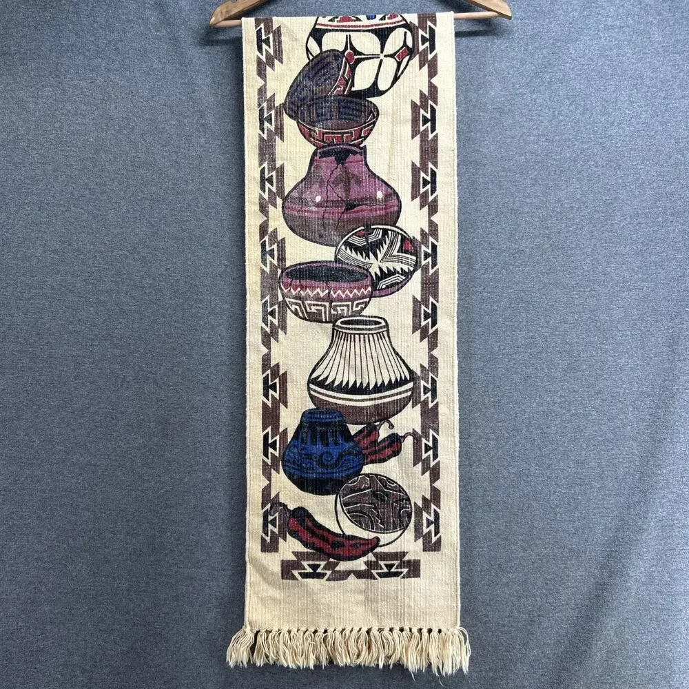 Aztec Western Table Runner El Paso Saddle Blanket Co Pottery Design 74